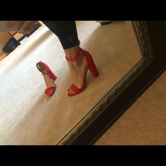COPY - Red stacked heel shoes - Picture 6 of 6